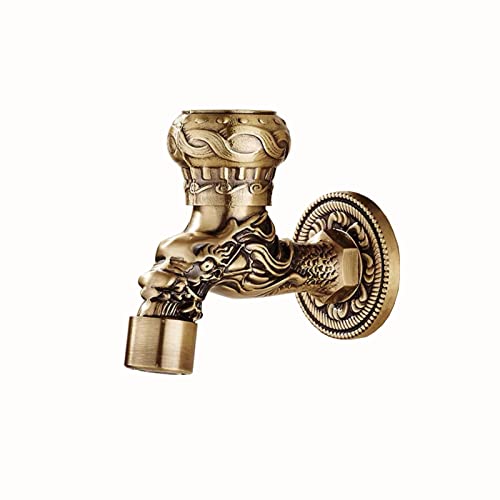 Antike Wasserhahn taps Retro Taps Waschmaschine Wasserhahn Außenhahn für Badezimmer, Antik A (Farbe: Antique D) von YIHANSS