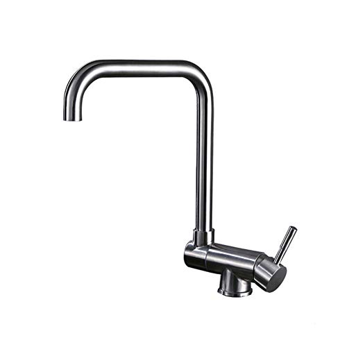 YIHANSS Küchenarmatur Klapper Wasserhahn Küche Inneres Fenster Heiße und kalte Waschbecken rotatierbar 304 Edelstahl Spüle Waschbecken universeller Wasserhahn@Zeichnung von YIHANSS