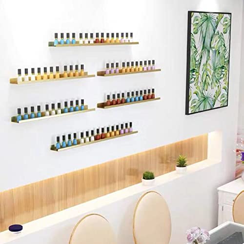 Metallwandmontierte Nagellackspeicher Racks Suncurtyard 6 Stcs Metall Nagellack Organizer Wandregal, schwimmende Regale Halterbuchregal Display-Ledge, Salonwand-Display-Regal ätherisches Ölregal oder von YIHANSS