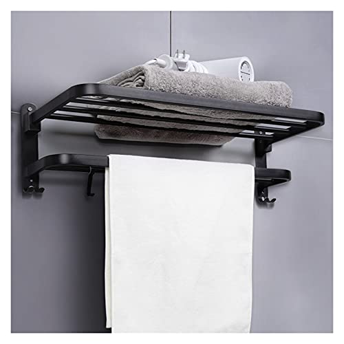 Om Regale Schwarze Om -Regale Wandmontierte Wand montiert Om Wandregale mit Haken Wandmontage multifunktional faltbar 23,6 Zoll Om Regal von YIHANSS