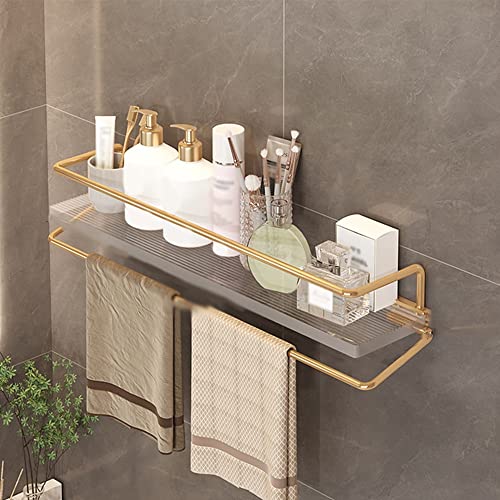 Stylish 50 cm transparente Acryl -Eckschuhe Caddy - Wandmontierte 2 -Schicht -Badezimmerregal und kosmetischer Organisator mit Handtuchregal - moderner schwimmender Aufbewahrung für Zuhause und Küche Stylish 50 cm transparente Acryl -Eckschuhe Caddy - Wandmontierte 2 -Schicht -Badezimmerregal und kosmetischer Organisator mit Handtuchregal - moderner schwimmender Aufbewahrung für Zuhause und Küche von YIHANSS