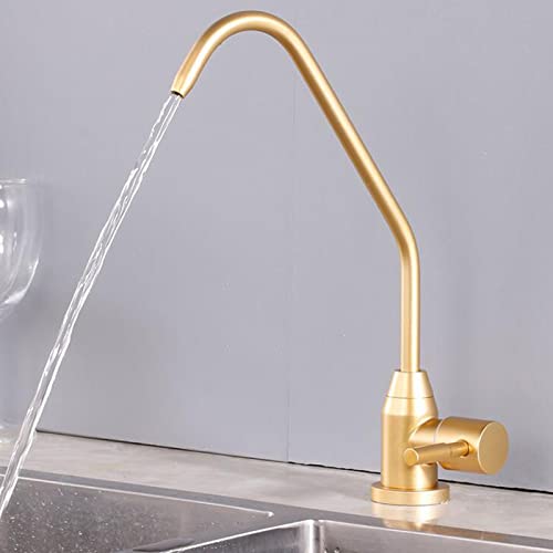 Trinkwasserreiniger Wasserhahn gebürstetem Goldhahn Edelstahl Küche Wasserfilter Wasserhahn-e von YIHANSS