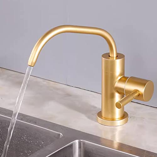 Trinkwasserreiniger Wasserhahn gebürstetem Goldhahn Edelstahl Küche Wasserfilter Wasserhahn-e von YIHANSS