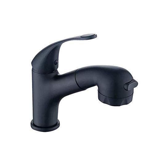 Wand montiertes sauberes schwarzes Pull -Becken und kaltes Waschbecken 2 Zahnradanpassung Aufgeladener Duschkopf Wasserhahn Messing Edelstahl von YIHANSS