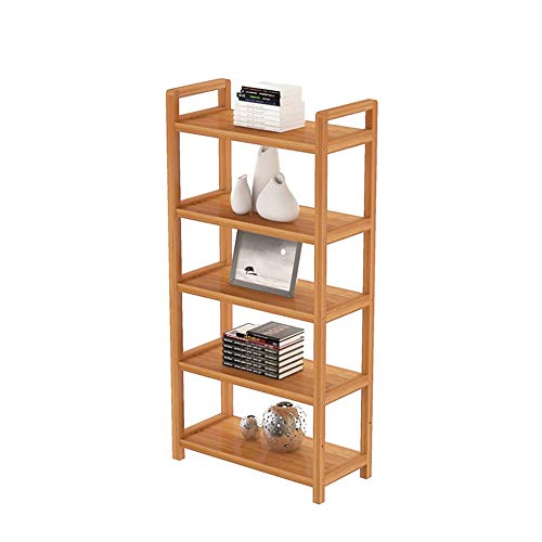 YIHANSS Bad stehendes Regal, künstliche Platte Verstellbares multifunktionsbodenstöckiges Küchenregal, Mikrowellenofenhalter-Lagerregal-Eckschelf/Holzfarbe / 70x25x69cm (Holzfarbe 35x25x125cm) von YIHANSS