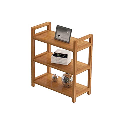 YIHANSS Bad stehendes Regal, künstliche Platte Verstellbares multifunktionsbodenstöckiges Küchenregal, Mikrowellenofenhalter-Lagerregal-Eckschelf/Holzfarbe / 70x25x69cm (Holzfarbe 35x25x125cm) von YIHANSS