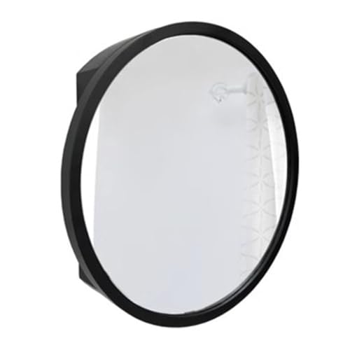 YIHANSS Badezimmerspiegelschrank - 50 cm rundem Wandschrank mit einzelnen Spiegeltür und 2 Regalen zur Lagerung und Organisation von YIHANSS