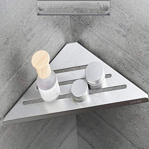 YIHANSS Eckständer 304 Edelstahl Badezimmer Rack 2 Floor -Eckregal Bad Dreieck Korb gebürstet silberschwarze Armaturen Set Aufbewahrung von YIHANSS
