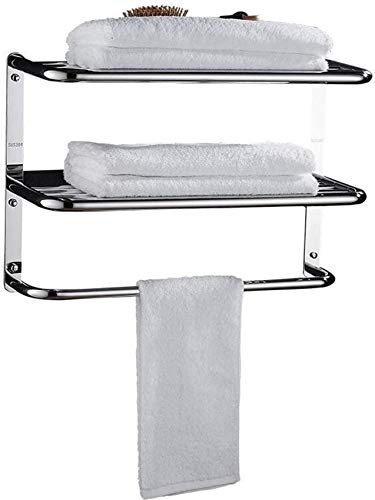YIHANSS Edelstahl-Handtuchregal, 3-Layer OM-Rack-Rack-Rack-Rack-Wand-Kosmetikregal 3 Regale/37 cm von YIHANSS