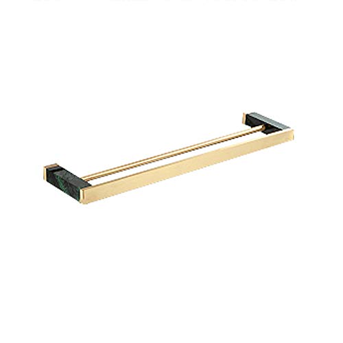 YIHANSS Horizontale Bar, Doppelstange, Kupfer-Doppelschicht-Rack, Bad, Nicht perforiertes Regal 58 cm (Größe: Parallelstangen) () von YIHANSS