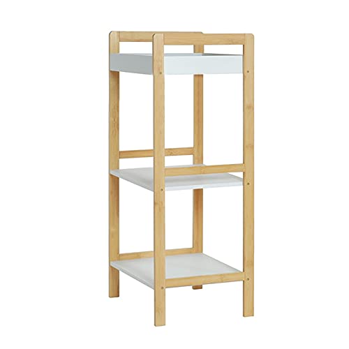YIHANSS Küchenlagerständer Holz Lagerwagen Mobile Regale Einheit Organizer Lager Utility Cart Rack für Küchenbadezimmer 3/4 Tier Haushaltsaufbewahrungsregal (3 Schicht) von YIHANSS