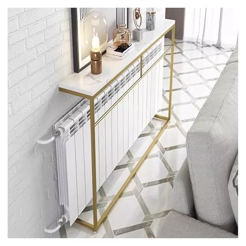 YIHANSS Kühlerabdeckung, Metallrahmenheizungsabdeckungen für Heimbodenstehend am Nachtunternehmen mit Marmorplatten über Kühlerregal für Badezimmer Wohnzimmer Schlafzimmer 150 85 25 cm () von YIHANSS