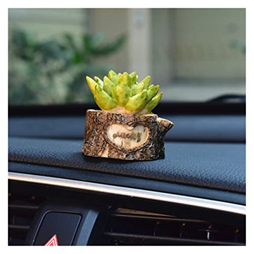 YIHANSS Mini Plant Topf Pflanzenmodell Dekoration Süßes kreatives Dashboard Tabletop Ornament Geschenke Auto Innenzubehör (Farbname: Stil 2) von YIHANSS