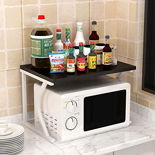 YIHANSS Multi-Layer-Mikrowellen-Ofen-Rack, bodengesteuertes Metallofenständer, Gewürze Rack, Küchenbadvorrat Aufbewahrungsregal/C / 38 cm (G 74 cm) von YIHANSS