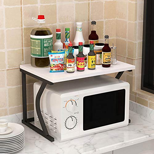 YIHANSS Multi-Layer-Mikrowellen-Ofen-Rack, bodengesteuertes Metallofenständer, Gewürze Rack, Küchenbadvorrat Aufbewahrungsregal/C / 38 cm (G 74 cm) von YIHANSS