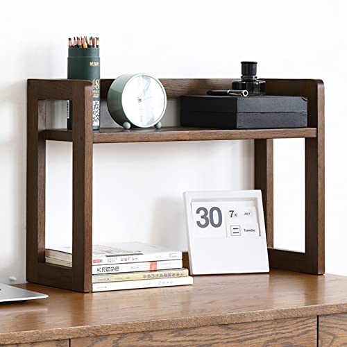 YIHANSS Oak Desktop Bookshelf Organizer - Multifunktionales Display -Rack für Büro, Küche, Badezimmer und Schlafzimmer - Arbeitsplatzbuchregal Speicherregal von YIHANSS