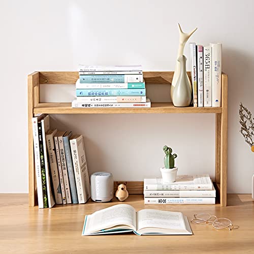 YIHANSS Oak Desktop Bookshelf Organizer - Multifunktionales Display -Rack für Büro, Küche, Badezimmer und Schlafzimmer - Arbeitsplatzbuchregal Speicherregal von YIHANSS