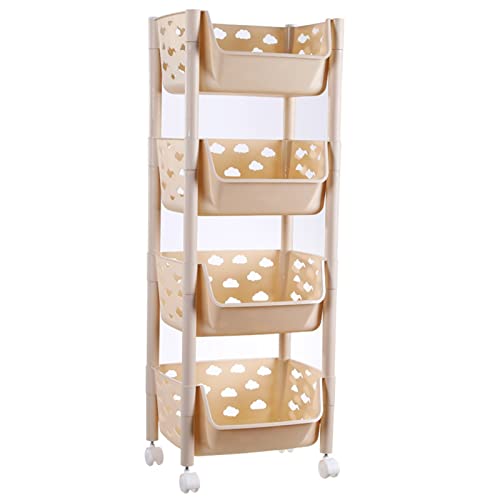 YIHANSS Speicherregal -Rackräder, sparen Sie Platz für Lagerregale Plastik, Lagerregal für Garage, Küche, Speisekammer, Wohnzimmer, Badezimmer (B 3tier) von YIHANSS