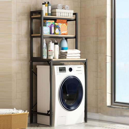 YIHANSS Über Toilettenlagereinheit 3 ​​Tierbadezimmerregal Organizer Ständer über Toilettenlagerständer Waschküchen -Regal Organizer Rack Dicked Metallhalterung (schwarz 171 cm) von YIHANSS