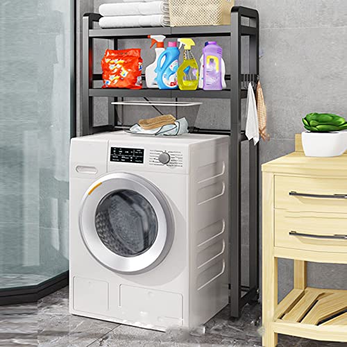 YIHANSS Über dem Toilettenablagerungseinheit Badezimmerlagerregal, Bambus Over-The-Toilett-Organizer-Rack, Sparer mit 3-stufigen verstellbaren Regalen EIN einziehbares Badezimmerregal (weiß 1 Stufe) von YIHANSS