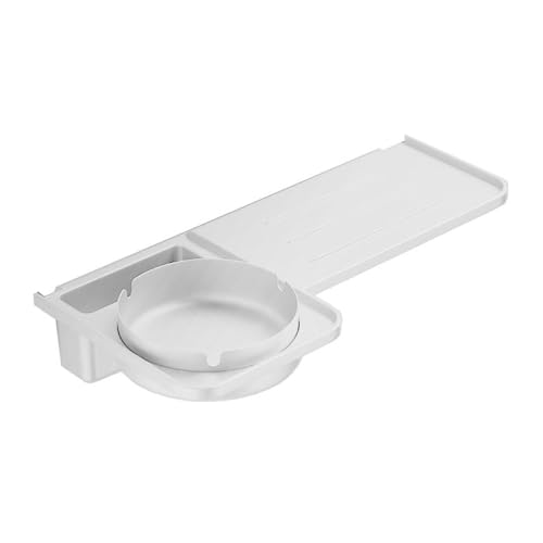 YIHANSS Wandmontierte Badezimmerregale - moderner Plastik -Toilettenlagerregal mit Edelstahl -Aschenbecher, kein bohrgeräumlicher Duschkaddy, Silber - Perfekt für organisierte Badezimmer YIHANSS Wandmontierte Badezimmerregale - moderner Plastik -Toilettenlagerregal mit Edelstahl -Aschenbecher, kein bohrgeräumlicher Duschkaddy, Silber - Perfekt für organisierte Badezimmer von YIHANSS