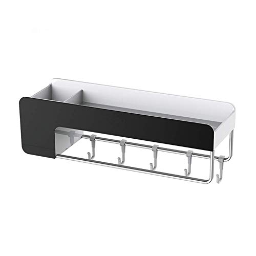 YIHANSS Wandregal Gewürzregalregal mit Handtuchstange Metall schwimmende Regale Wandmontage Toilette für Küchenbadezimmer Schlafzimmer Wohnzimmer Blau (schwarz) von YIHANSS