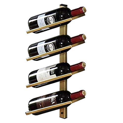 YIHANSS Weinregal, organisiert Küche, Weinregal, Wandmontage aus Metall, hohes vertikales Weinlagerregal für 4/6/8 Flaschen, Weinregal, Flaschenständer, Flaschenhalter, kleines Weinregal für Bar von YIHANSS