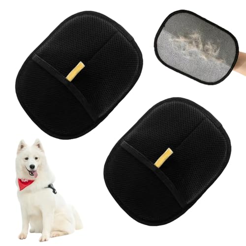 YIHAOH 2 Stück Statische Enthaarungs Tierhaarentferner, Tragbare Katzenhaarentferner, Multifunktional Hundehaare Entfernen, Massage, Schmutzabweisend, für Hunde, Katzen und Andere Haustiere von YIHAOH