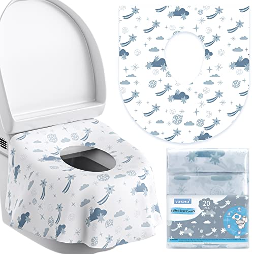 YIHATA 20 Stück Einweg Toilettenauflage Toilette Auflage Toiletten Sitzbezug für Kinder und Erwachsene Universal Töpfchentraining Toilette Töpfchentraining Liners Reisezubehör, einzeln verpackt von YIHATA