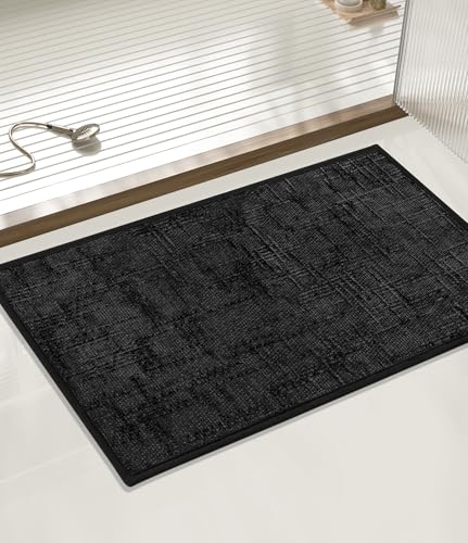 YIHOUSE Badezimmerteppich, rutschfest, schnell trocknend, Badematte für Badezimmer, dünne Badteppiche, saugfähig, passend unter der Tür, maschinenwaschbar, niedriger Flor für Waschbecken, Dusche von YIHOUSE