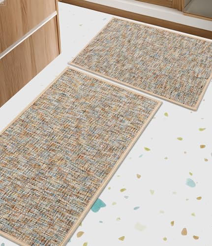 YIHOUSE Badezimmerteppich-Set, ultradünn, rutschfest, waschbar, saugfähig, schnell trocknend, Badematten für Badezimmerboden, Gelb, 2 Stück YIHOUSE Badezimmerteppich-Set, ultradünn, rutschfest, waschbar, saugfähig, schnell trocknend, Badematten für Badezimmerboden, Gelb, 2 Stück von YIHOUSE