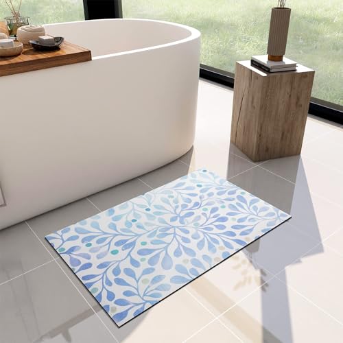 YIHOUSE Dünne Badematte – 81,3 x 43,2 cm, super saugfähig, schnell trocknend, dünner Badezimmerteppich, passt unter die Tür, rutschfeste Gummi-Rückseite, waschbar, Badezimmer-Fußmatten für Duschraum, YIHOUSE Dünne Badematte – 81,3 x 43,2 cm, super saugfähig, schnell trocknend, dünner Badezimmerteppich, passt unter die Tür, rutschfeste Gummi-Rückseite, waschbar, Badezimmer-Fußmatten für Duschraum, von YIHOUSE