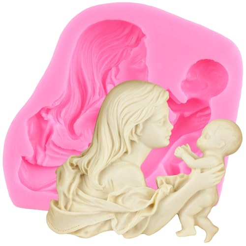 YIHUOMOLDS Muttertags-Silikonform für Mutter und Kind, Süßigkeiten-Fondantform für Kuchendekoration, Cupcake-Topper, Schokolade, Süßigkeiten, Gummipaste, Polymerton YIHUOMOLDS Muttertags-Silikonform für Mutter und Kind, Süßigkeiten-Fondantform für Kuchendekoration, Cupcake-Topper, Schokolade, Süßigkeiten, Gummipaste, Polymerton von YIHUOMOLDS