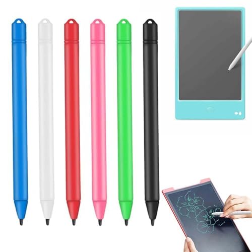 6 Stück Ersatzstift Stift für LCD-Schreibtafel, Tablet Stift für LCD Maltafel, Writing Board Pens, Schreibtafel pens für LCD, Geeignet für LCD-Schreibtabletts und Zeichentabletts von YIIWONI