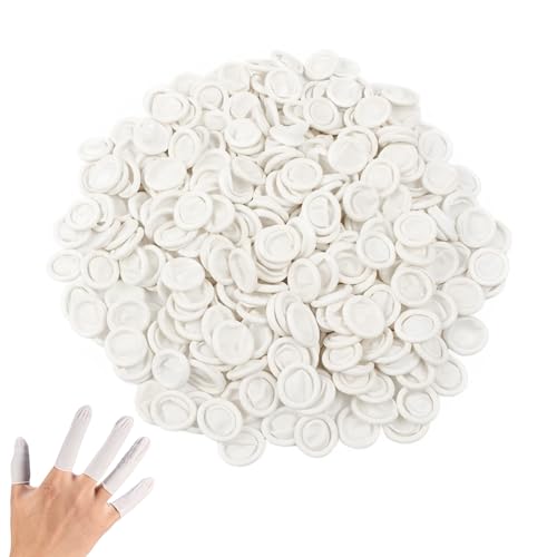 YIIWONI 100 Stück Fingerlinge Latex, Fingerlinge Wasserdicht, Fingerschutz bei Verletzung, Fingerlinge Verband, Fingerkuppenschutz, für Tattoo Schönheit Reinigung Schmuck Elektronische Reparatur von YIIWONI