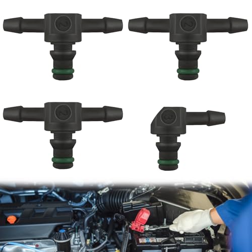 YIIWONI 4 Stück Rücklaufnippeln Für Common Rail Injektoren, Einspritzdüse Rücklaufnippel Injektor, Diesel-Rücklaufnippel, Rücklaufanschluss Rücklauf Anschluss mit Dichtring, 2/3 Ways von YIIWONI