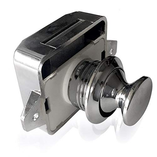 Yijian Push Button Anschlag Verriegelung Schrank-Türknauf Caravan-Boot-Kabinett-Fach Latch Schreibtisch-Fach-Verschluss RV Möbel Griffarretierung (Color : Chrome) von YIJIAN-UMBRELLA