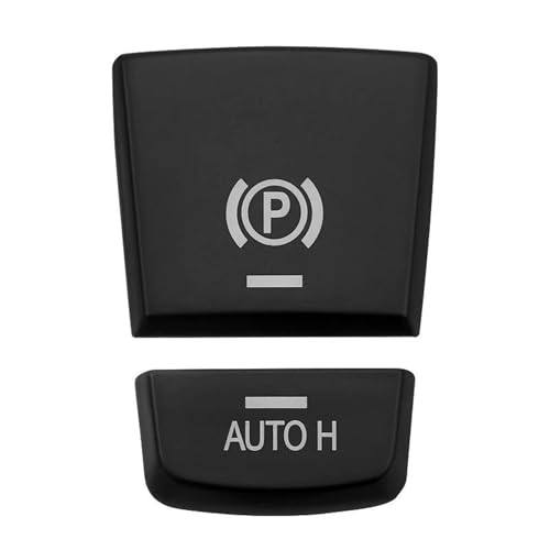 YIJIAVSX Für B&MW 5/6/X3/X4 F10 F11 F18 F06 F12 F13 F25/26 2009-2013 Auto-Handbremse Bremse P-Taste Schalterabdeckung Aufkleber Elektrische Feststellbremse(Black) von YIJIAVSX