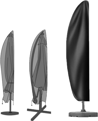 Sonnenschirm Schutzhülle, Sonnenschirm Hülle Mit Stab Ampelschirm Schutzhülle 210D Oxford-Stoff UV-Schutz Mit Reißverschluss,Für 2-4m Sonnenschirm Hülle-UP30X50X220cm von YIJIEHH