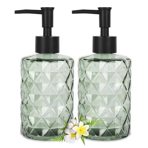 2 Glas Seifenspender grün, 330ml Spülmittelspender Küche, Nachfüllbarer Handseifenspender Glas Küche Bad, Modern Schaumseifenspender 2 Glas Seifenspender grün, 330ml Spülmittelspender Küche, Nachfüllbarer Handseifenspender Glas Küche Bad, Modern Schaumseifenspender von YIK TUNG