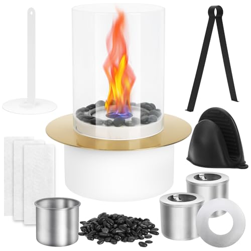 Bioethanol Tischkamin, Tischkamin Outdoor & Indoor, Regulierbare Flamme, inkl. 2X große Brennkammern und Schwarze Dekosteine Bioethanol Tischkamin, Tischkamin Outdoor & Indoor, Regulierbare Flamme, inkl. 2X große Brennkammern und Schwarze Dekosteine von YIK TUNG