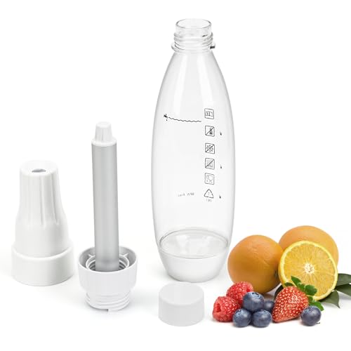 Soda Wassersprudler, 1L Tragbares Soda-Siphon-Set, Getränkemaschine für kohlensäurehaltige Getränke, Säfte und Cocktails – Frisch und Cool zu Hause herstellen von YIK TUNG