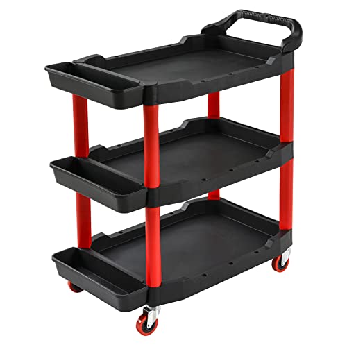 Werkzeugwagen mit Rollen, 200Kg Tragfähigkeit, 3-Stufiger Schwerlast Werkzeugwagen für Garage, Stahl+Aluminium+PP von YIK TUNG