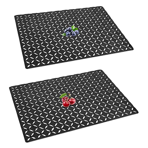 2er-Set Spülbeckenmatte, Küchenspüle Matte für Edelstahl/Keramik Spülen, PVC umweltfreundliche Protektoren für Boden der Küchenspüle, 30 x 40 cm (No.1) von YIK TUNG