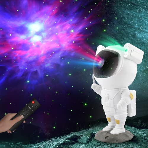 YIKANWEN Astronauten Sternenhimmel Projektor, Farblicht-LED Projektor mit Sternnebel/Galaxie Projektion als atmosphärische Raumdekoration, Heimkino-Beleuchtung oder Schlafzimmer-Stimmungslicht (Weiß) YIKANWEN Astronauten Sternenhimmel Projektor, Farblicht-LED Projektor mit Sternnebel/Galaxie Projektion als atmosphärische Raumdekoration, Heimkino-Beleuchtung oder Schlafzimmer-Stimmungslicht (Weiß) von YIKANWEN