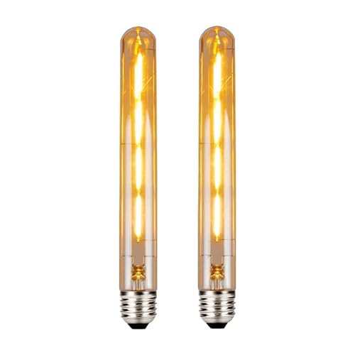 YIKEGE LICHT 2er Edison Glühbirne E27 - Vintage 6W LED Röhre in 30CM Läng - Retro Lampe Warmweiß Flötenrohr Birne fit für Wandlampe Steampunk Stehlampe, Bernstein YIKEGE LICHT 2er Edison Glühbirne E27 - Vintage 6W LED Röhre in 30CM Läng - Retro Lampe Warmweiß Flötenrohr Birne fit für Wandlampe Steampunk Stehlampe, Bernstein von YIKEGE LICHT