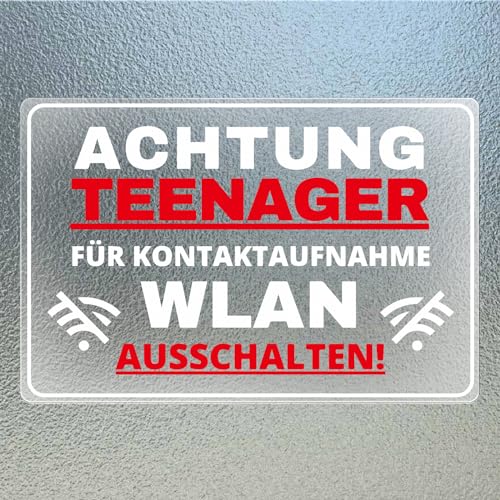 YIKIADA Achtung Teenager Aufkleber 30 x 20 cm Vinyl Selbstklebende Vorsicht Zimmer Schild Geschenk Jugendweihe Geburtstag Deko Türschild Für Jungen und Mädchen 5 Stück von YIKIADA