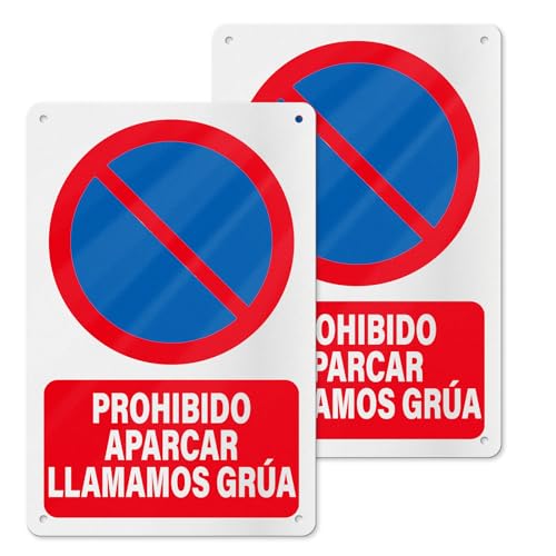 YIKIADA Cartel Prohibido Aparcar Llamomos Grúa 20 X 30 CM - Señal de No Aparcar de Aluminio para Exterior e Interior Autoadhesivo - 2ud YIKIADA Cartel Prohibido Aparcar Llamomos Grúa 20 X 30 CM - Señal de No Aparcar de Aluminio para Exterior e Interior Autoadhesivo - 2ud von YIKIADA