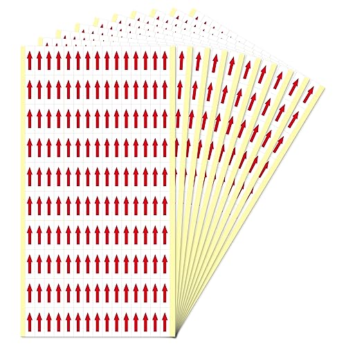 YIKIADA 1500 Stück Rot Pfeil Aufkleber Selbstklebende 30 × 10 mm Produktfehlern Etiketten - Klein Markung für Produkte Inspektionsfehler von YIKIADA