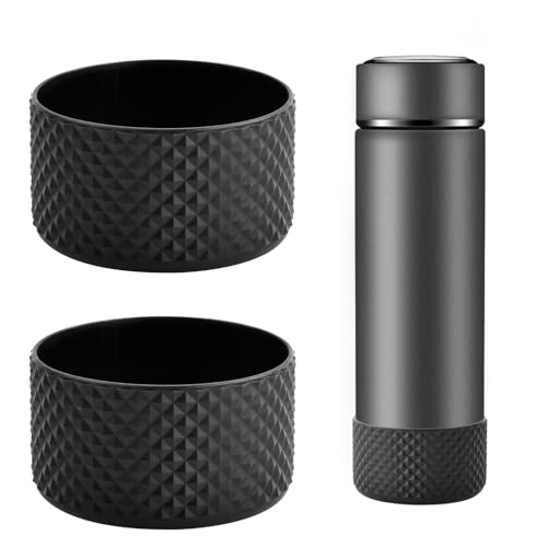YILANJIN Silikon Schutzmanschette, 2 Stück Wiederverwendbarer Stiefelschutzbecherboden, Auslaufsicher Tumbler Bottom Protector für Wasserflaschen, Bottle Schutzstiefel für Trinkflasche, Tassen von YILANJIN